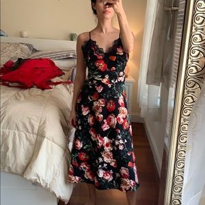 foxiedox Floral MIDI Anthropologie Dress